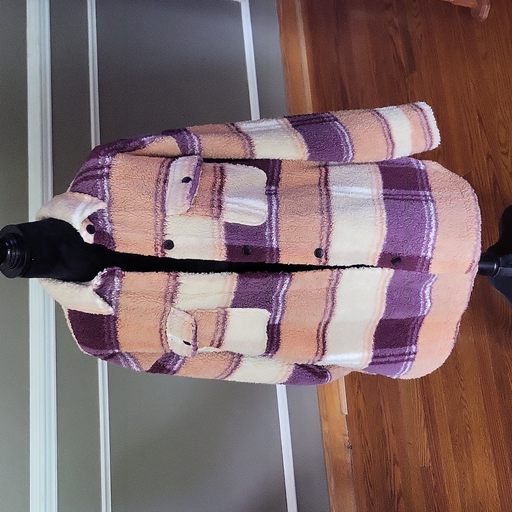 ROXY Women's Over & Out Oversized Shirt Jacket Shacket Size Small